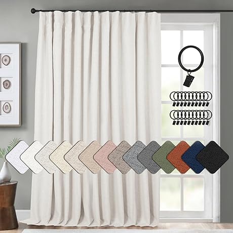Enhance Your Sliding Door with Stylish INOVADAY Curtains: Thermal Insulation, Blackout Function,...