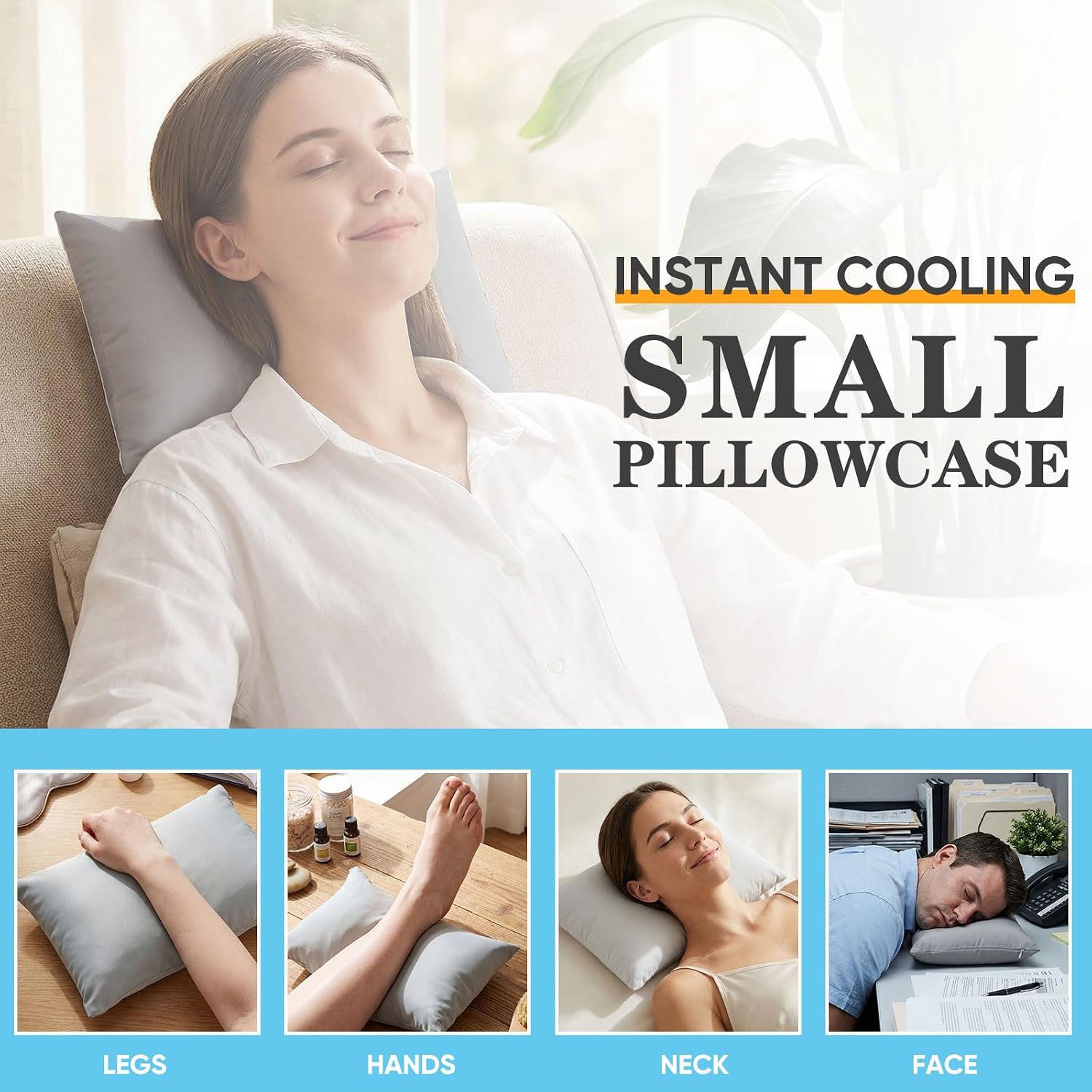Hahafelt 2 Pack 7"x11" Cooling Small Pillowcase (Only Pillow Case) image 4