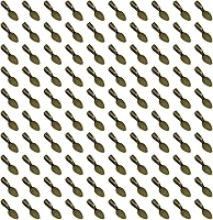 Shapenty 100PCS Glue on Bail Charms Metal Loops for Jewelry Making, Christmas Ornaments, Necklace Earring Keychain Pendants - 15x5mm