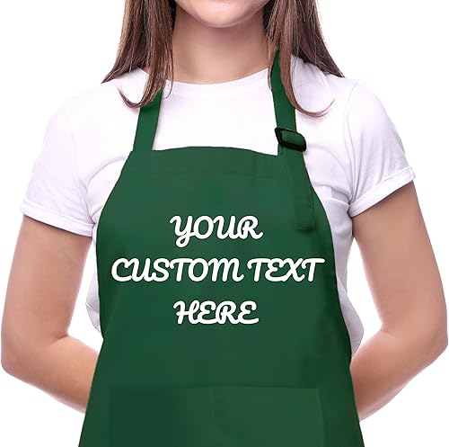 Miniatura 8 de Delantal personalizado para hombres y mujeres, chefs, texto con nombre personalizado, regalos de hornear personalizados para Navidad, cocinar,