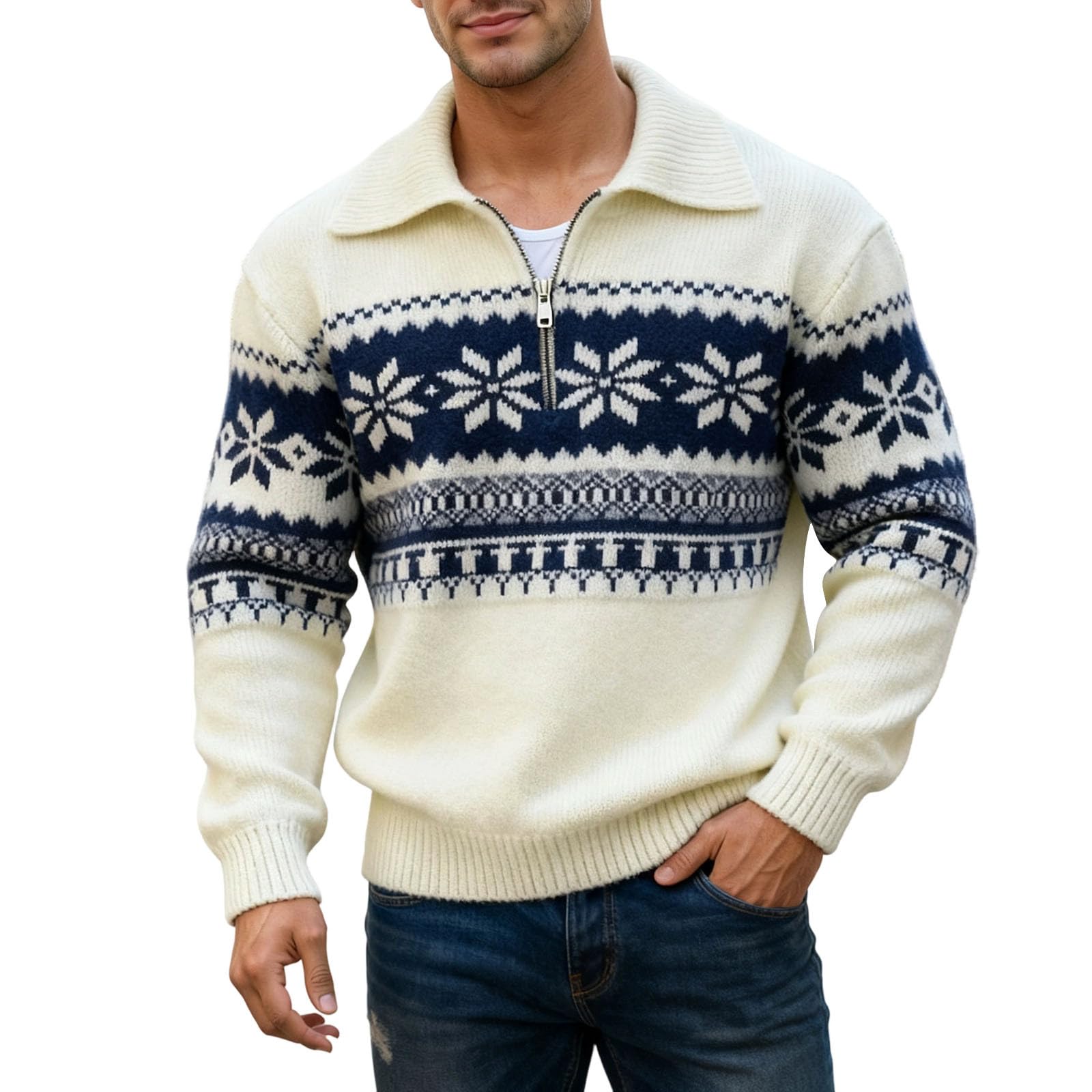 Pull homme col V chic et elegant pour vos sorties - 5