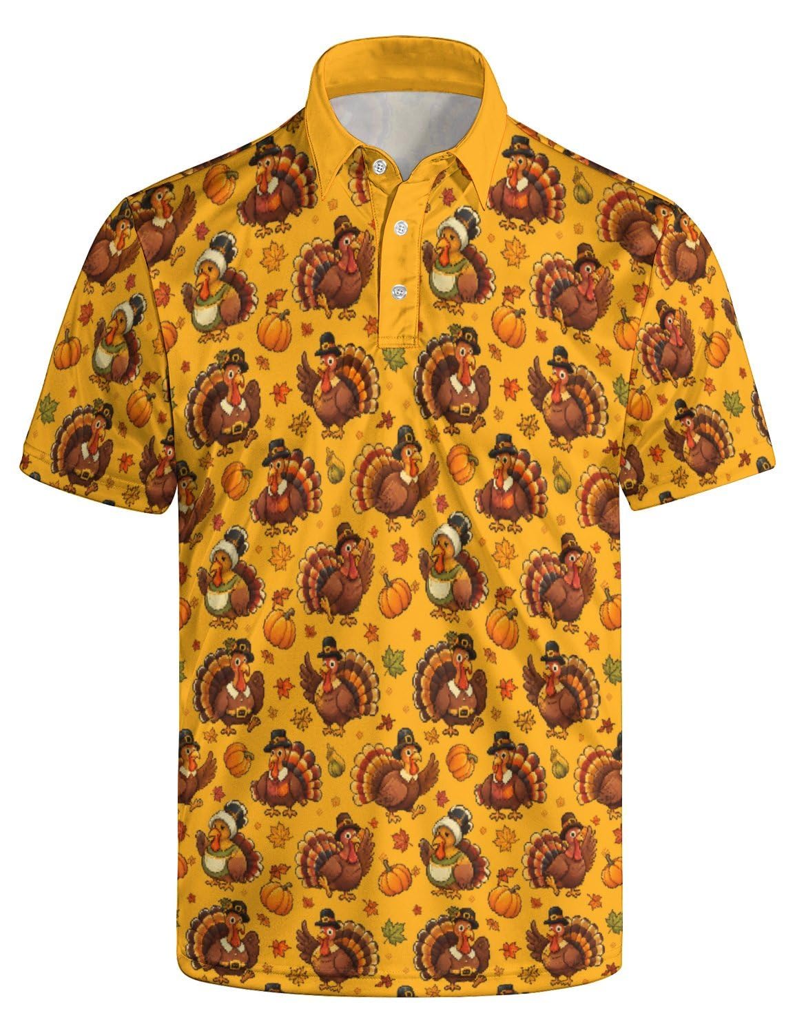 Men's Funny Golf Shirt Short Sleeve, Casual Polo Shirts for Men