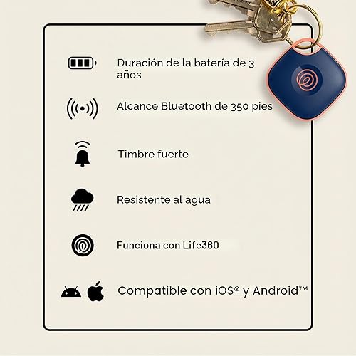 Vista 8 de Tile by Life360 Mate - Rastreador Bluetooth, buscador de llaves y localizador de artículos para llaves, bolsas y más. Buscador de teléfonos.