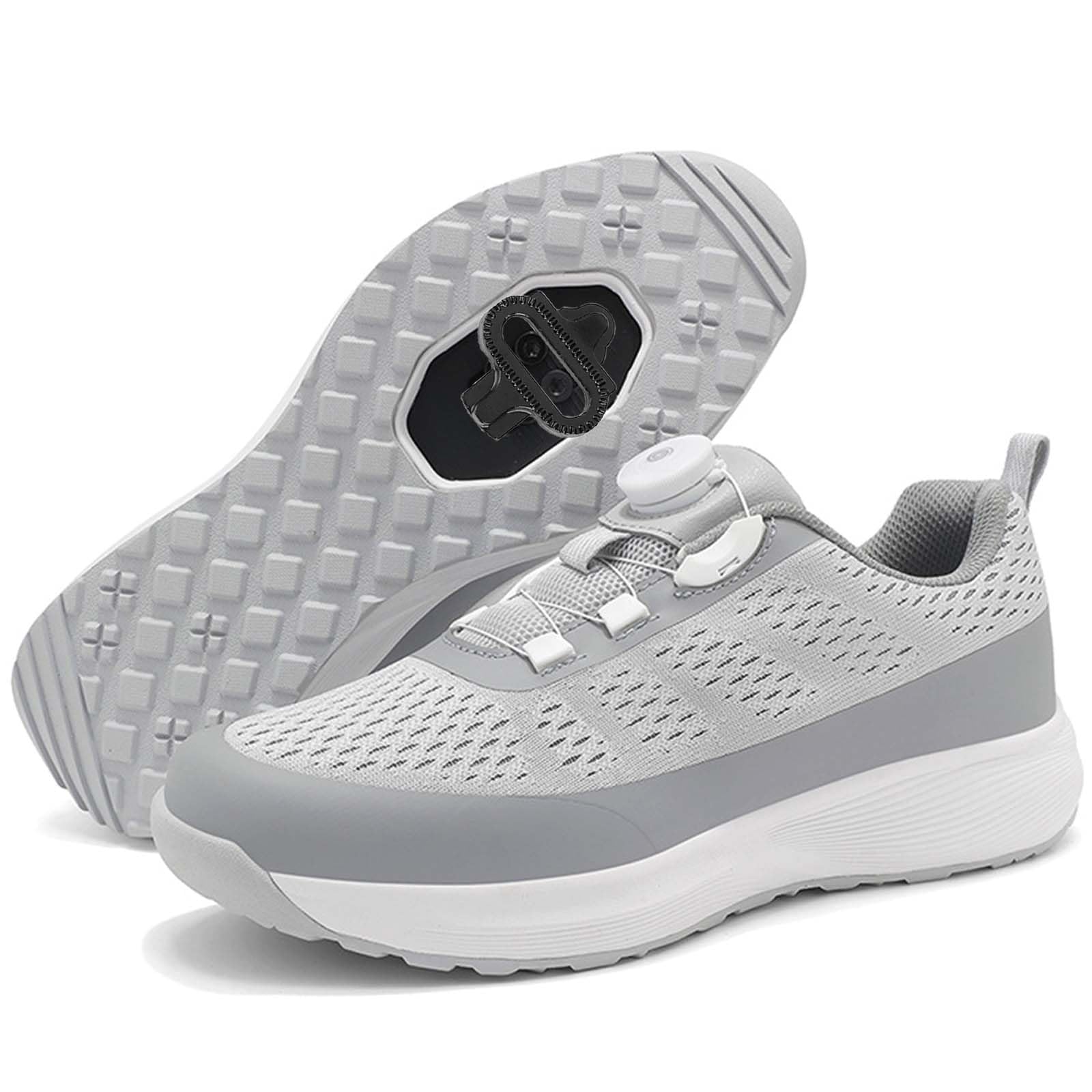 Chaussures Cyclisme VTT, Hommes Chaussure Velo Montagne Antidérapants Compatible Pédales SPD avec Boulons & Cleats