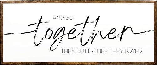 Miniatura 8 de 10x20 inches, And So Together They Built a Life They Loved  Above Bed Signs  Signs For Home  Signs For Bedroom  Bedroom Wall Decor  Signs For Above