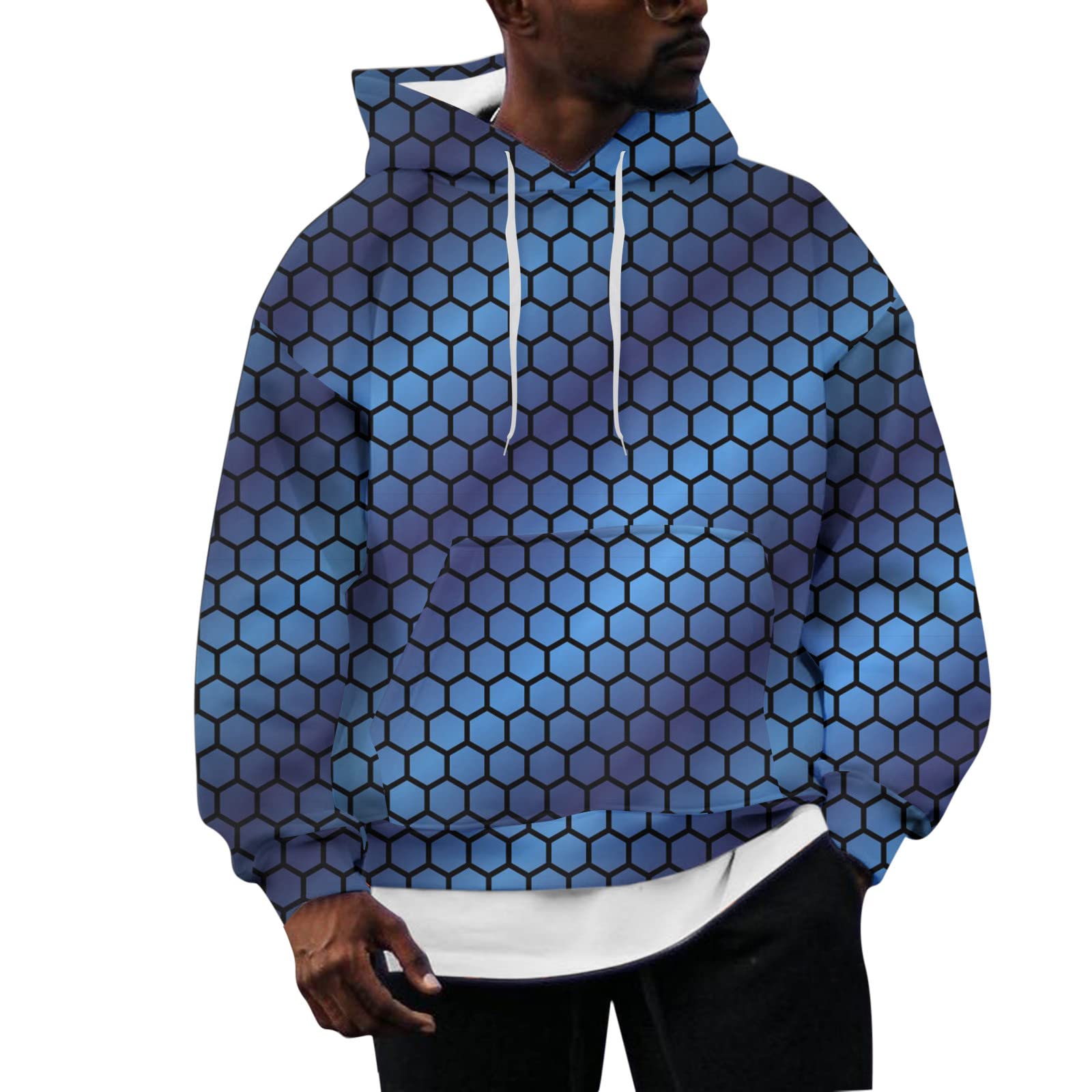 Sweat à capuche bleu XL pour vos week-ends décontractés cocooning - 7