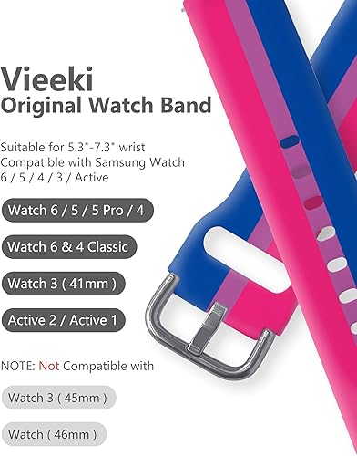 Miniatura 10 de Correas de reloj compatibles con Samsung Galaxy Watch de 1.575 pulgadas, 1.614 pulgadas, 1.654 pulgadas, 1.732 pulgadas, 1.772 pulgadas, correa de