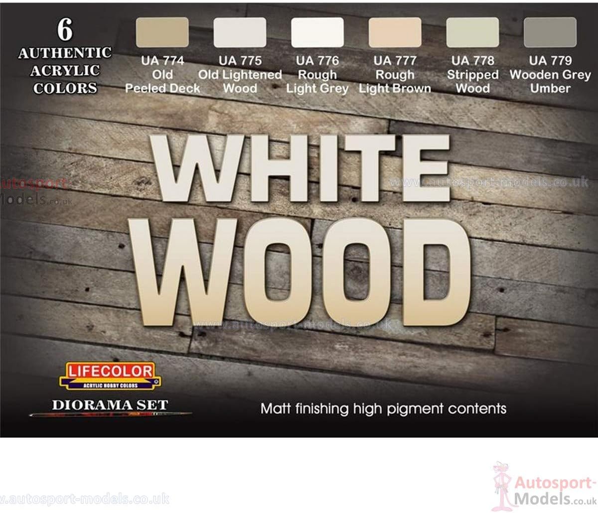 Diorama Set LifeColor CS38 WHITE WOOD