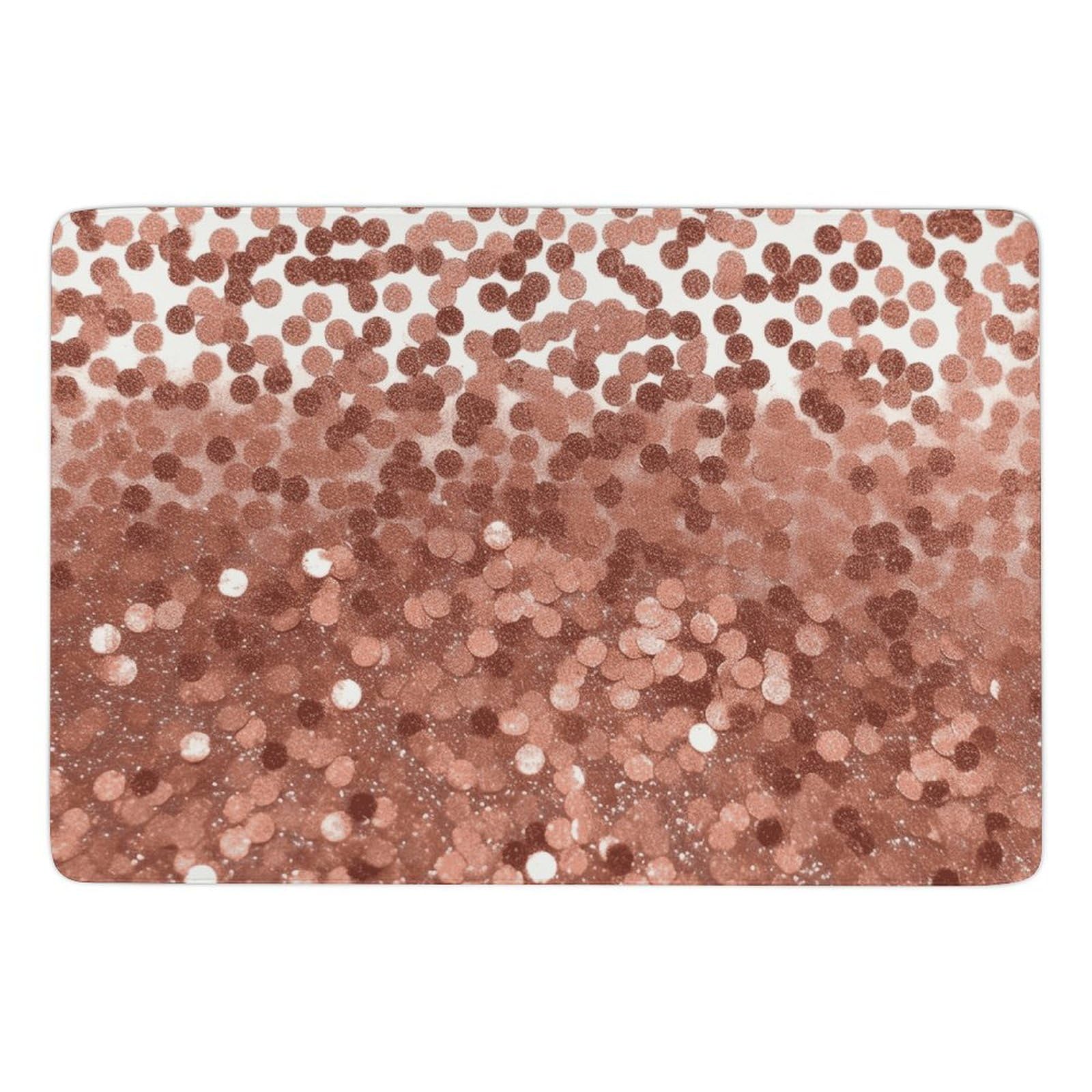 Tapis lavable paillettes or rose facile à nettoyer pour chambre enfant