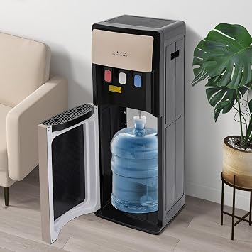 Bottom Loading Water Cooler Dispenser, 5 Gallon Bottle Water Cooler Cold/Hot Water Cooler with 3 Temperature Settings Removable Drip Tray for Home Office Use