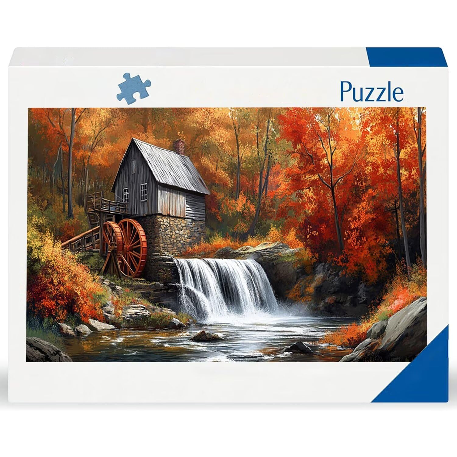 Puzzle dla dorosłych 1100 elementów, puzzle domek wodospadowy, puzzle dla dorosłych klasyczne i od 14 lat junior, rodzinne puzzle rozrywka w domu prezent 87x42cm l-785
