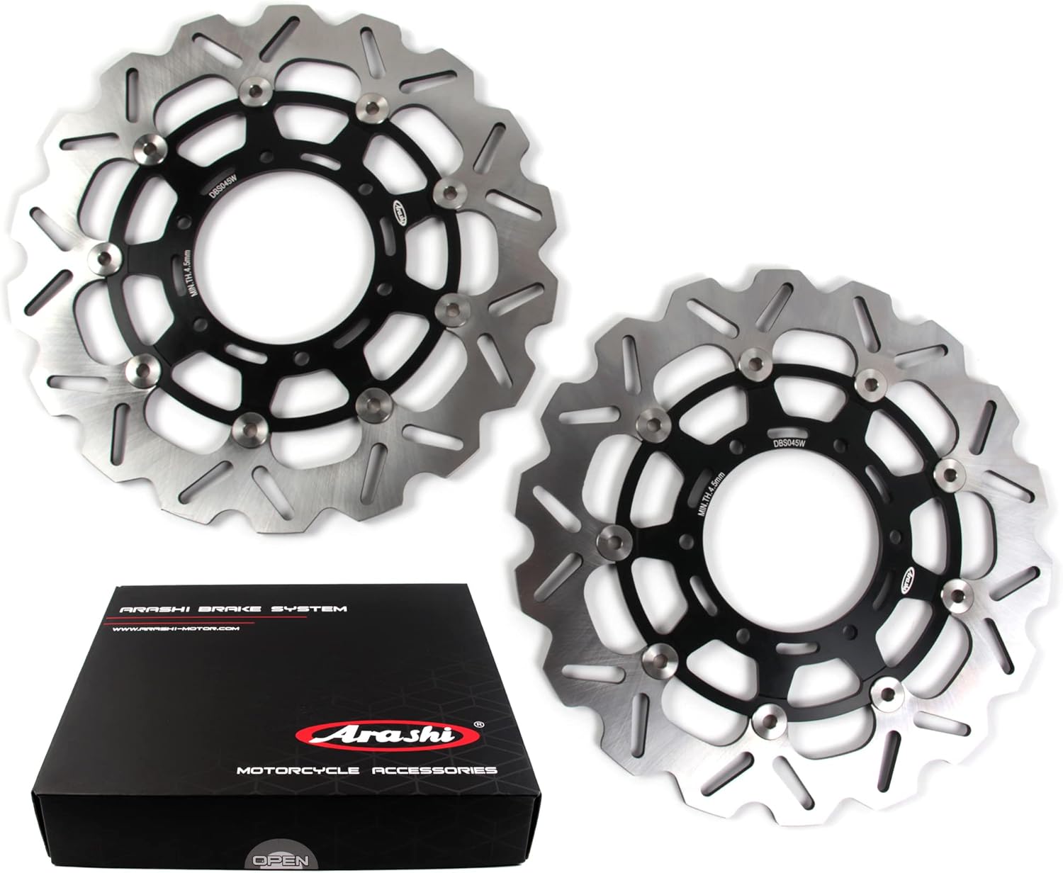 Arashi Front Brake Disc Rotors for Suzuki GSXR 750 2008-2021 Motorcycle Accessories GSXR750 GSX-R750 GSXR 600 1000 Black 2009 2010 2011 2012 2013