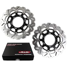 Arashi Front Brake Discs Rotors for Suzuki GSXR 600 2008-2017, GSXR 750 2008-2018, GSXR 1000 2009-2016, Black