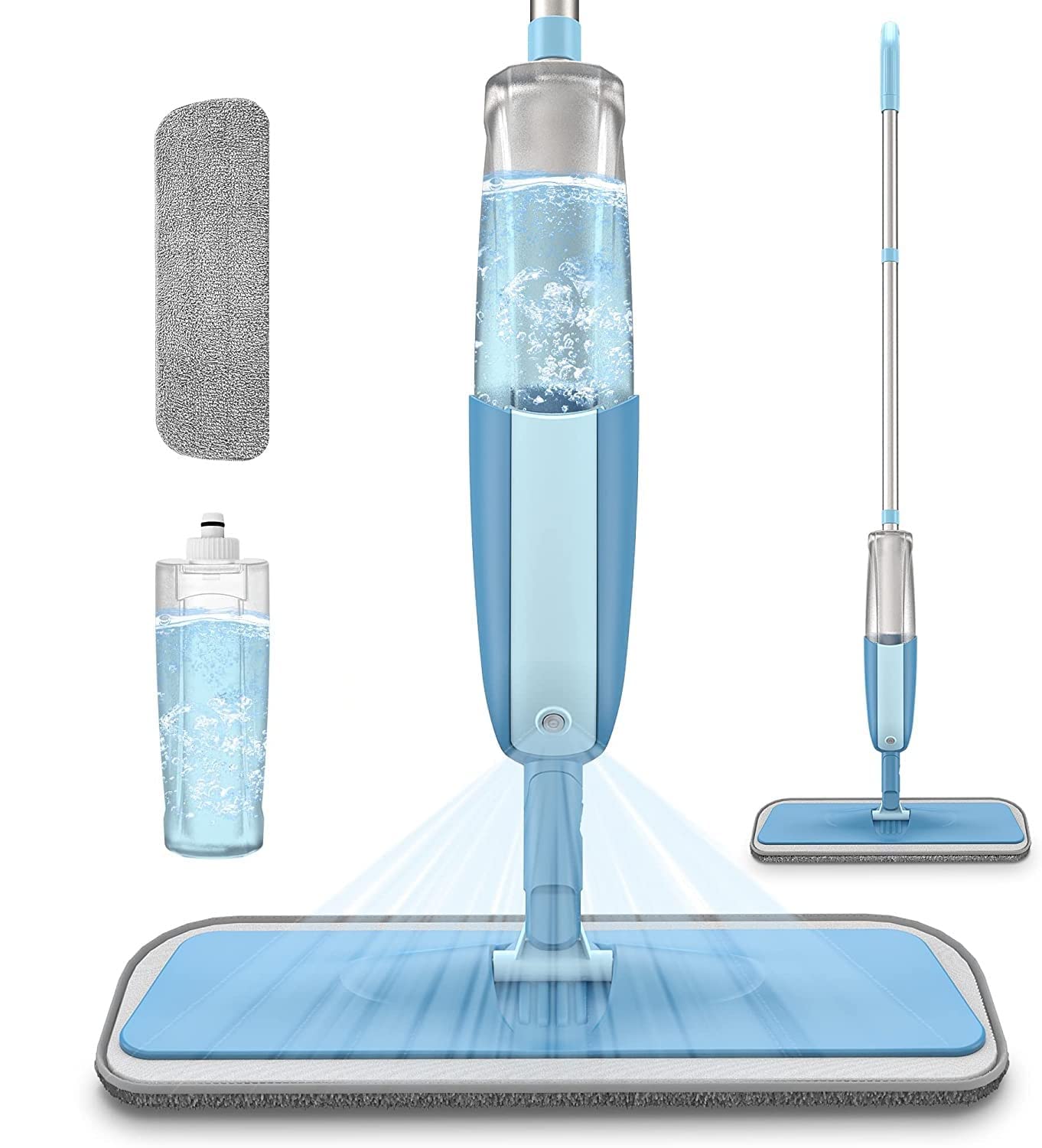 NORIDY Stainless Steel Microfiber Floor Cleaning Spray Mop with Removable Washable Cleaning Pad and Integrated Water Spray Mechanism,mop for Cleaning Floor,360 Degree Easy Floor Cleaning (B0D4QMT3P6) Amazon Price History, Amazon Price Tracker