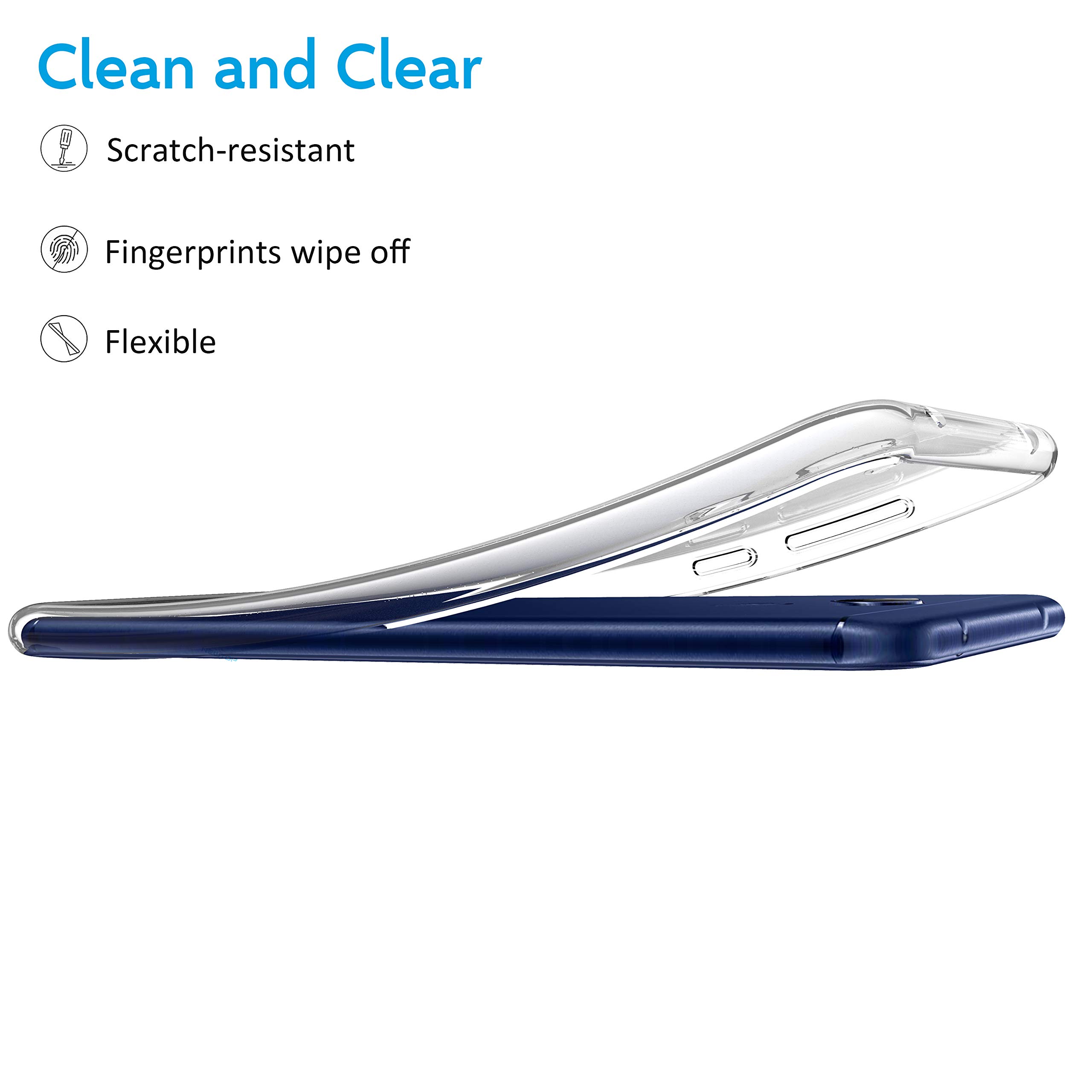 Custodia Trasparente In TPU Per Huawei Honor 6C / Nova Smart | Cover Morbida Antigraffio - 3