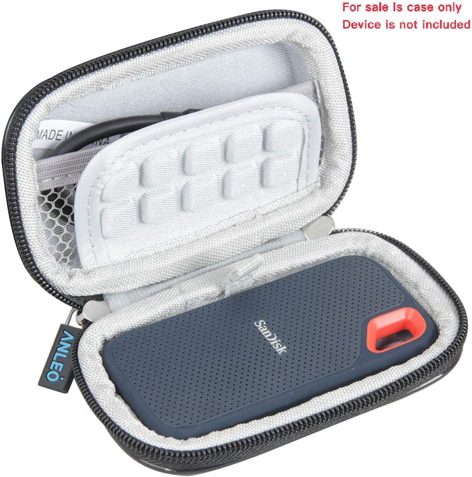 Anleo Hard Travel Case for SanDisk Extreme Pro/SanDisk Extreme Portable External SSD 500GB 1TB 2TB Protective Cover Storage Bag.