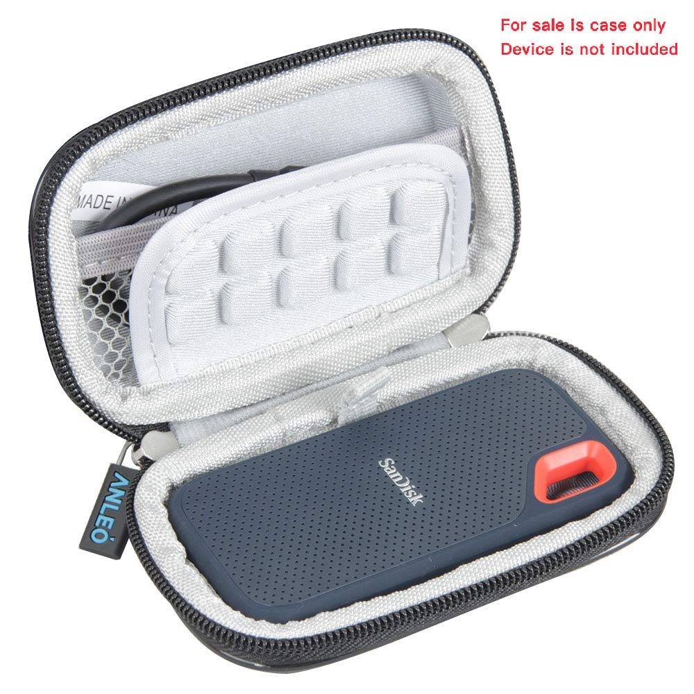 Anleo Hard EVA Travel Case for SanDisk 250GB / 500GB /1TB / 2TB Extreme Portable External SSD