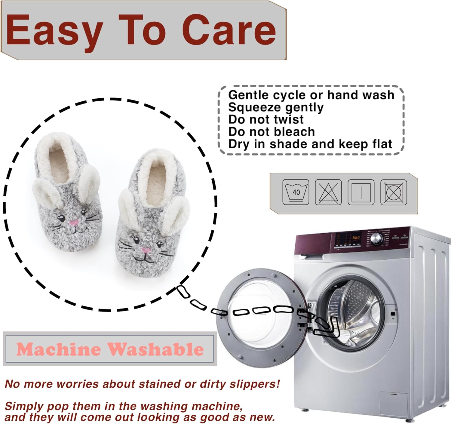 cosyone1997 Cute Animal Slippers Indoor Soft Sole, Cozy Fuzzy Slipper Socks Inspired Style, Family Sizes for Toddler Kids Big Kid Teen Adult - Image 7