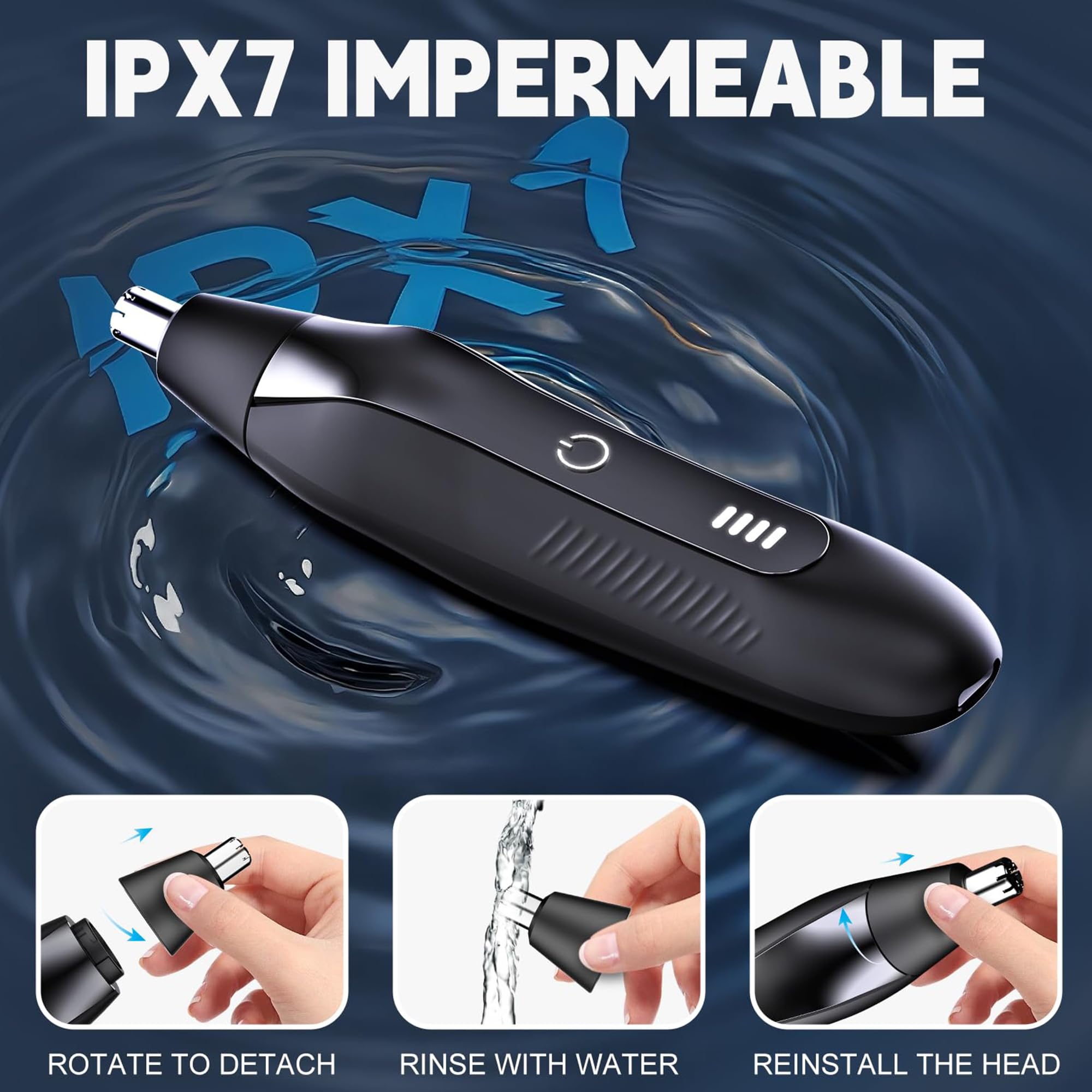 Nose Hair Trimmer for Men, Electric Nose Ear Eyebrow Facial Grooming Kit
