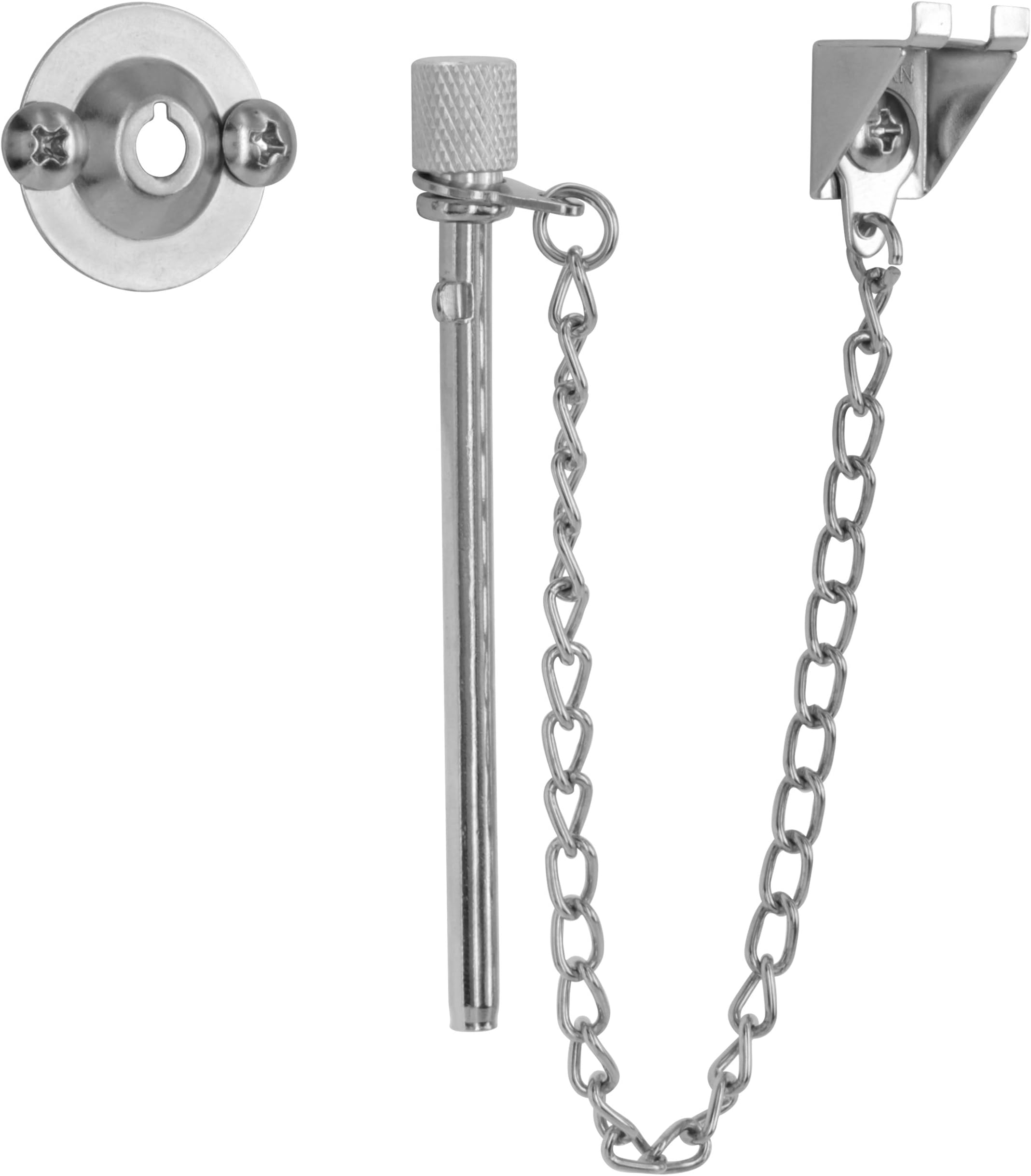 RamPro Extra Long 3-1/2" Window Security Guard Pin Lock Set for Sliding Doors & Windows