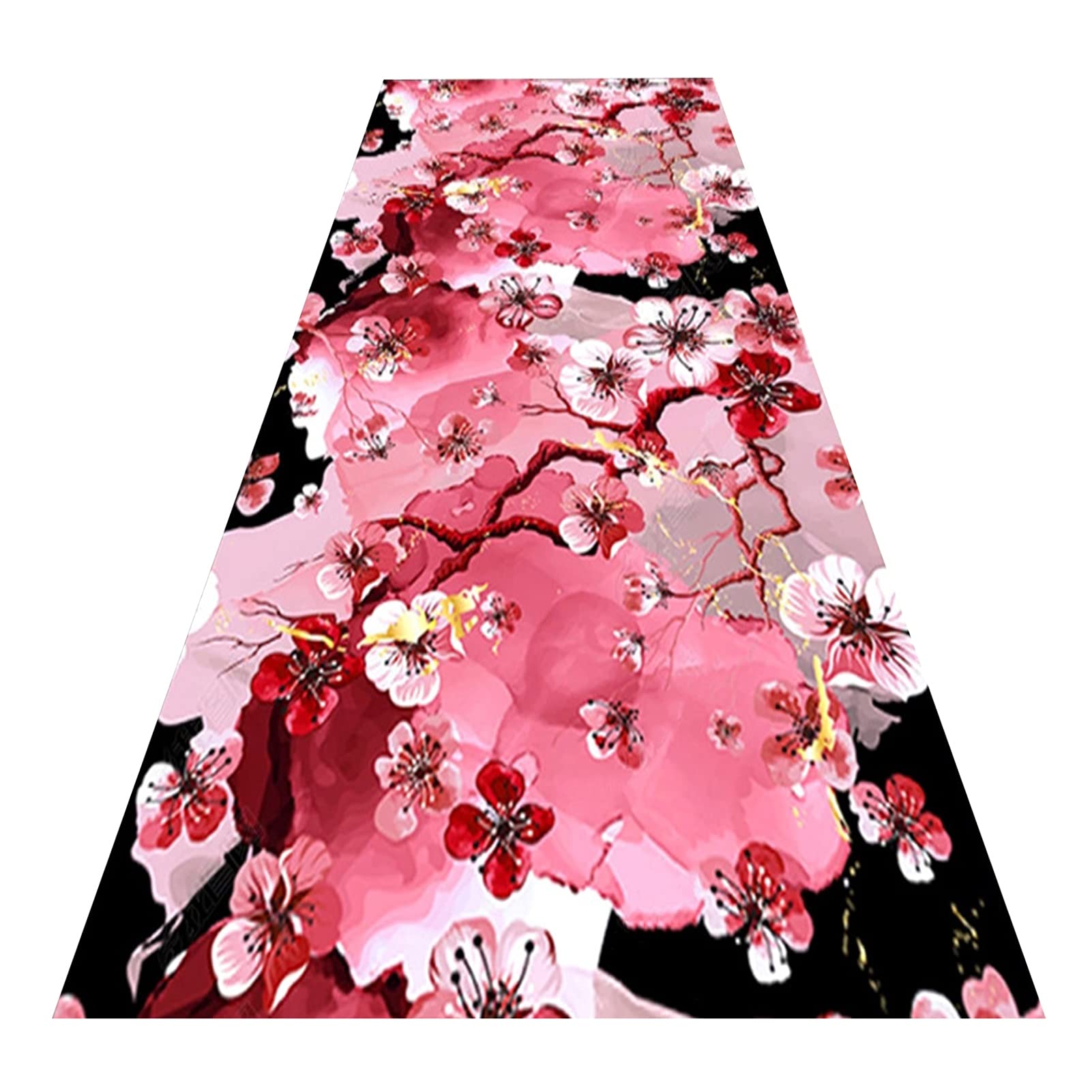 Tapis de couloir rose fleuri pour embellir l'entrée et la cuisine moderne