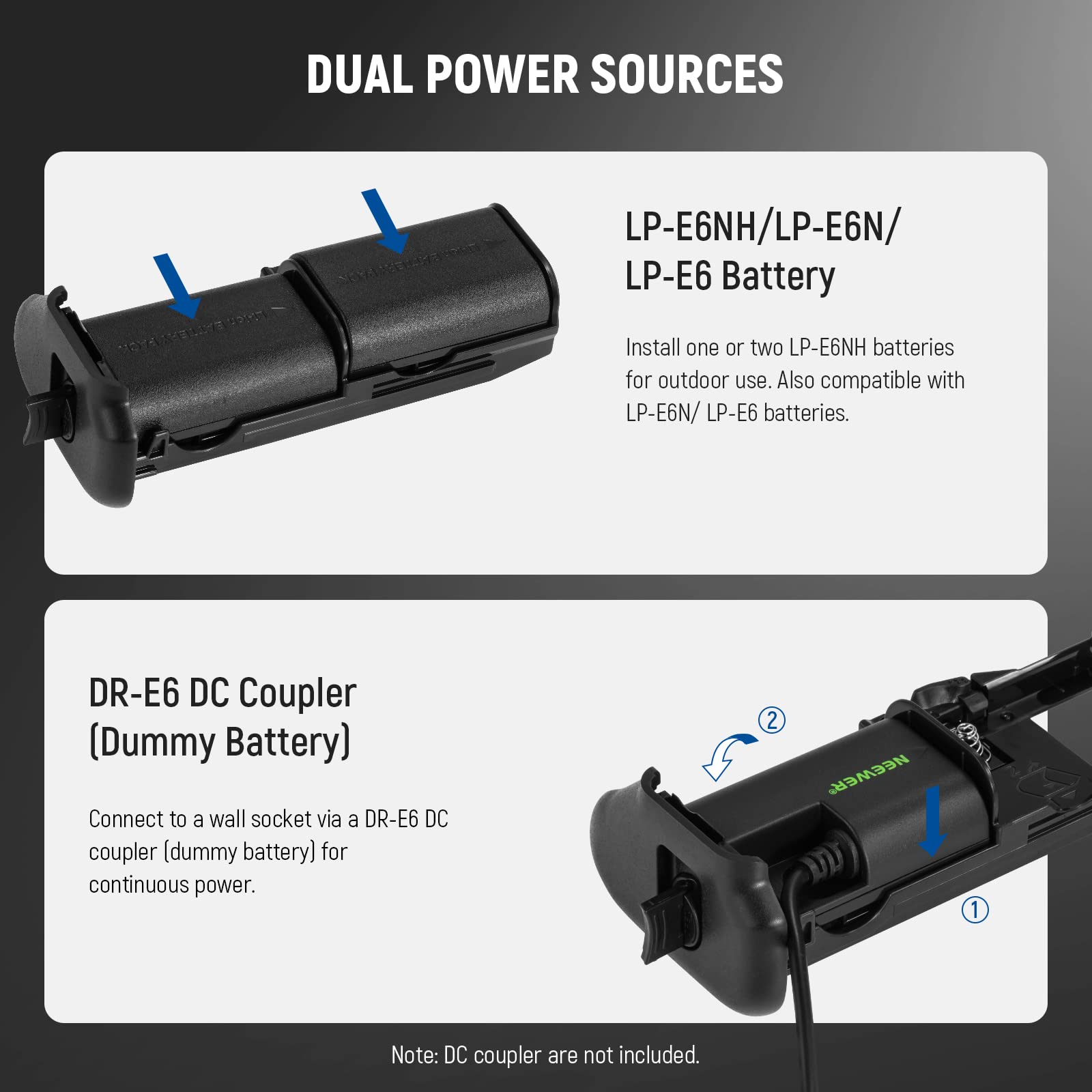 Amazon.com : NEEWER Vertical Battery Grip Replacement for BG-R10