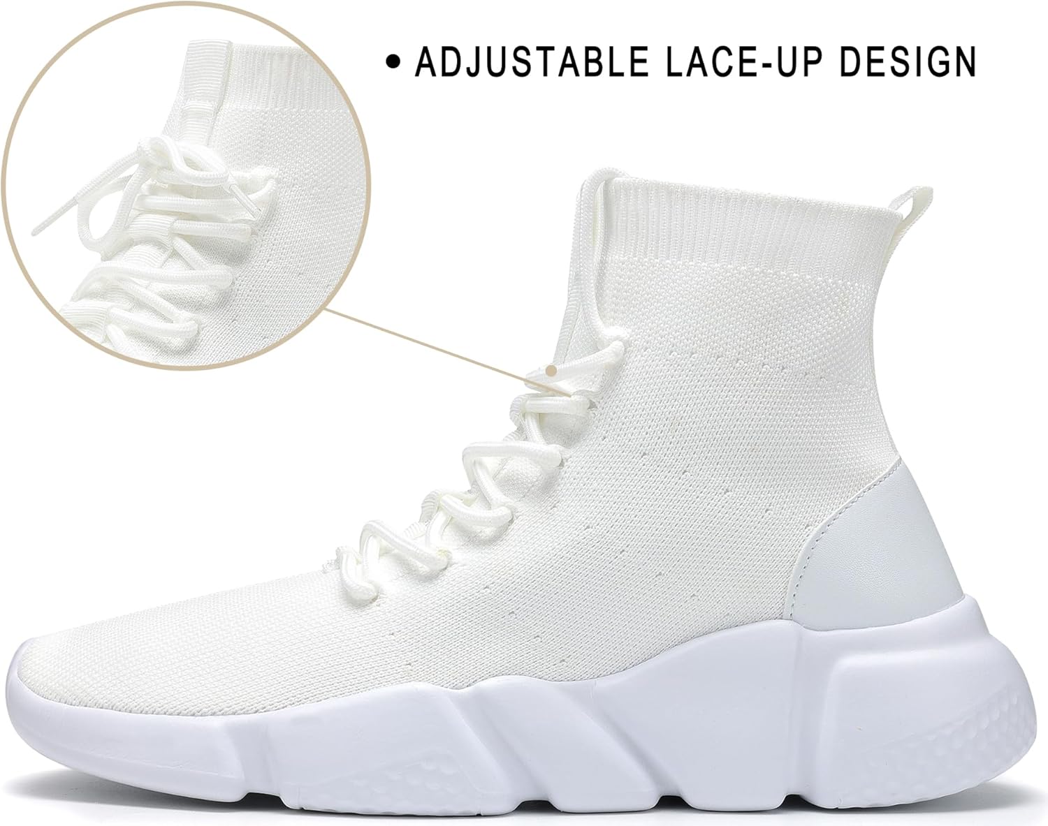 Santiro High Top Slip On Sneakers for Men Walking Tennis Shoes Lightweight Work Casual Gym Athletic Shoes - Image 2