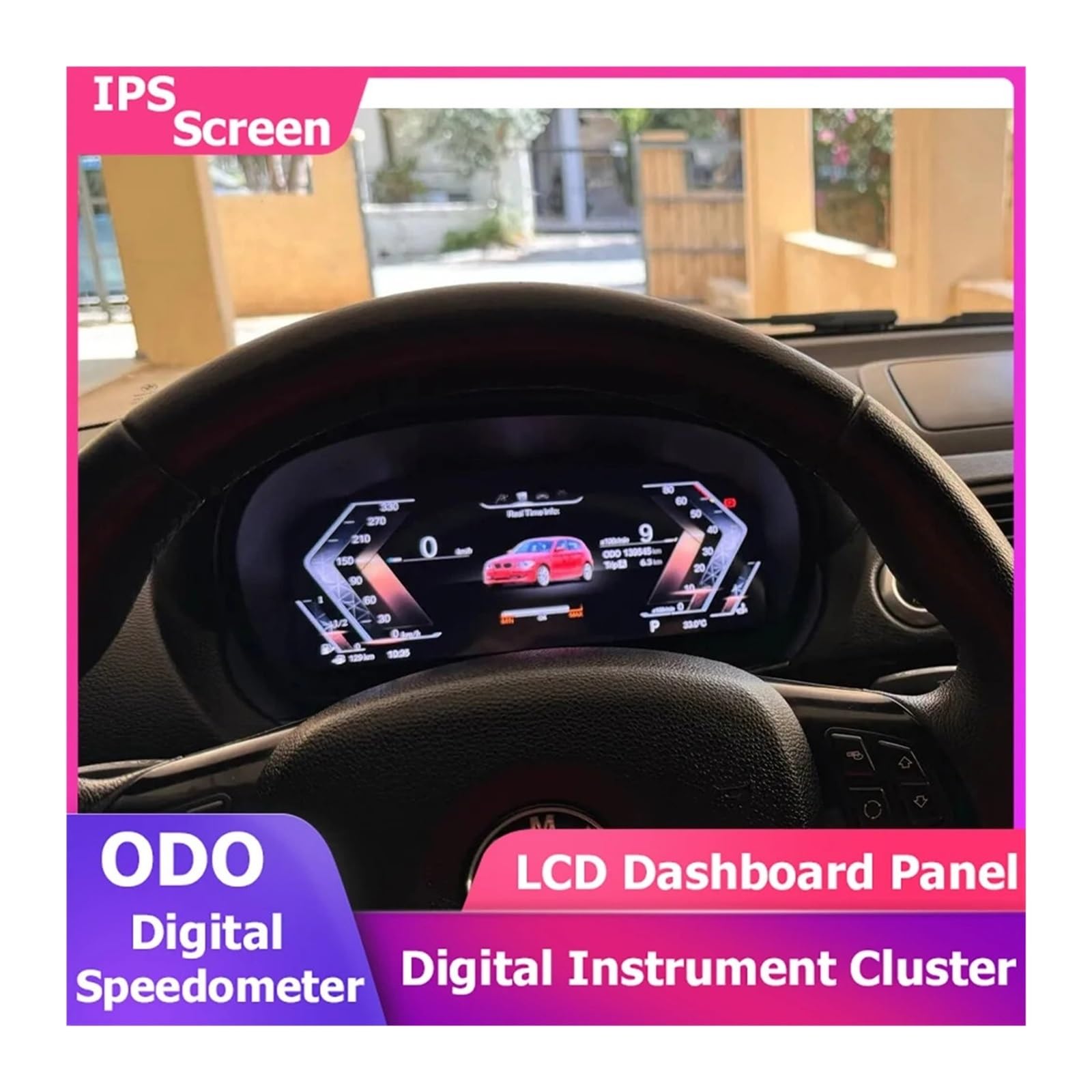 Panel de instrumentos digital de 11 pulgadas compatible con BMW Serie 3 E90 E91 E92 E93 06-11 LCD, velocímetro, odómetro y tacómetro.