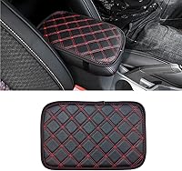 Vista 1 de Funda de cojín de cuero para consola central del coche, 11.4 x 7.4 pulgadas, funda impermeable para reposabrazos y asiento, apta para coches