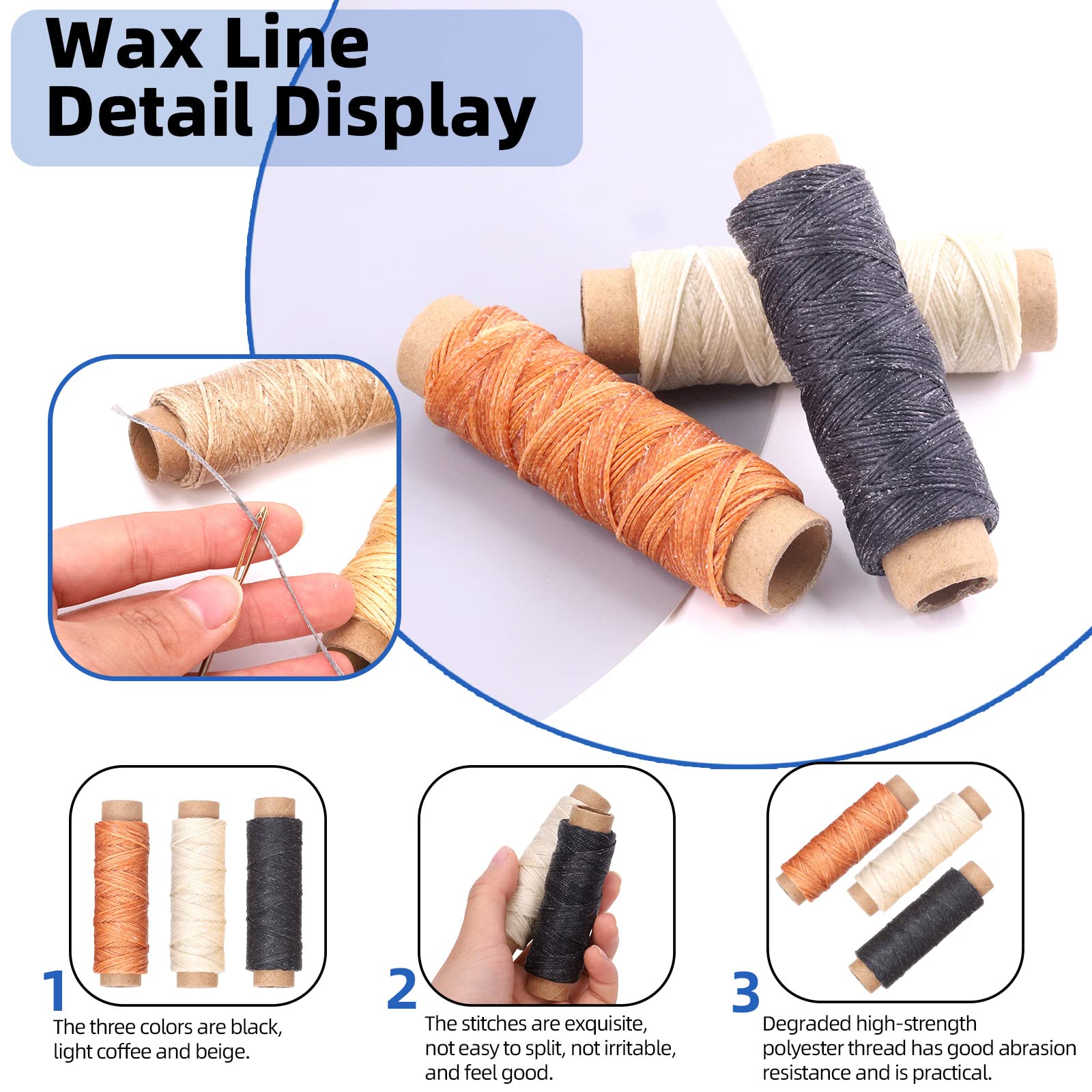 Kit Reliure DIY 21 Pièces – Fil Ciré, Aiguilles Grand Chas, Plioir Os, Pointe à Tracer Pour Débutants