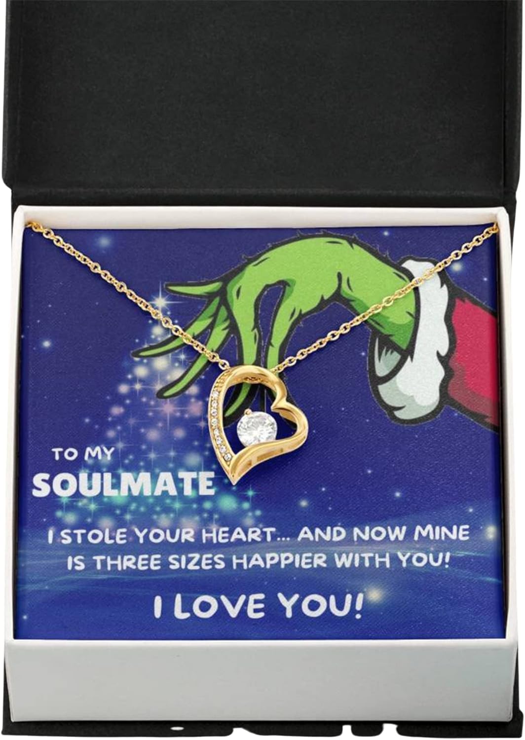 Christmas Necklace Gift for Soulmate Girlfriend Wife Mom Daughter Granddaughter Family Love Necklace Pendant Jewelry with Message Card and Gift LED Box. Christmas Gift for Fiance, Girlfriend, Future Wife, Wife. Fiance, Girlfriend, Future Wife, Wife Gift. - Image 9