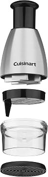 Cuisinart Mini Prep Plus Food Processor, 4 Cup, Brushed Stainless & CTG-00-SCHP Chopper, 8.2 x 3.9 x 3.9, Stainless Steel/Black