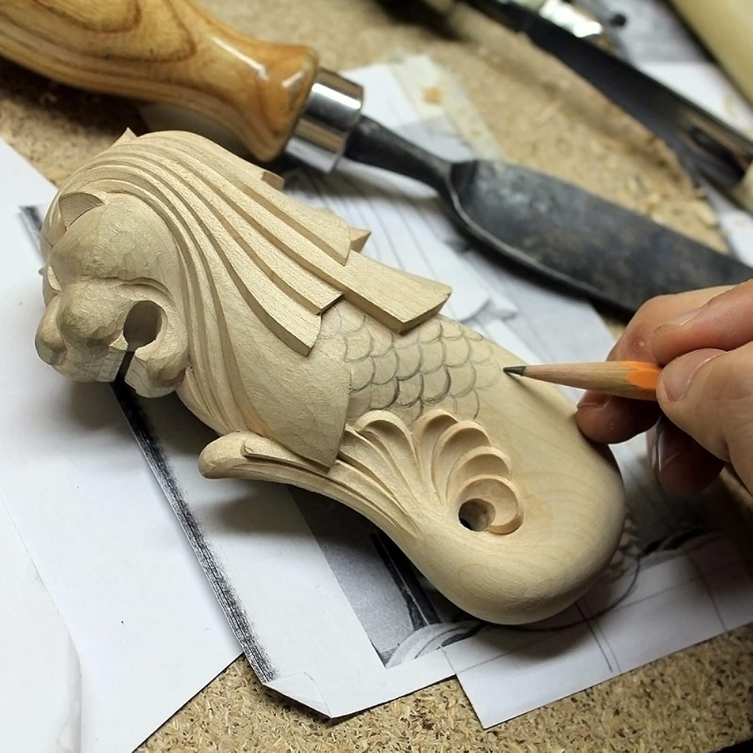 6 Pack Basswood Block, 6 x 3 x 3 Inch Basswood Carving Blocks, Large Unfinished Wooden Carving Block for Crafts Carving and Whittling