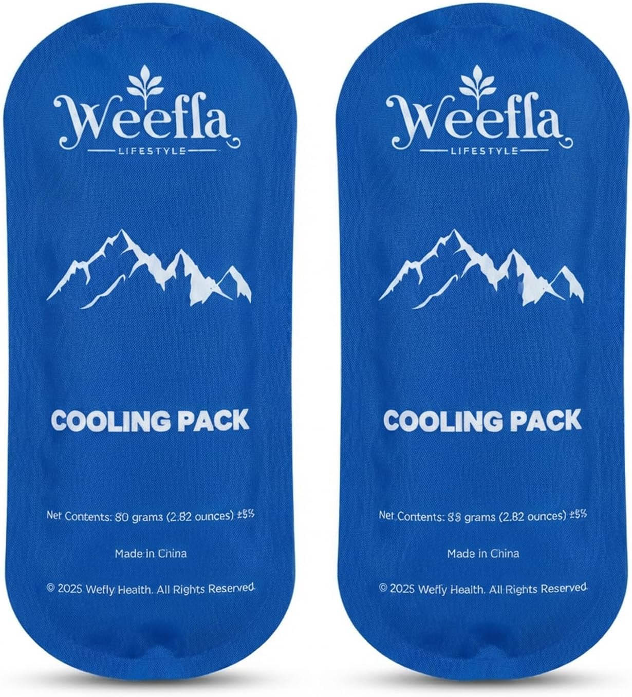 Ice Cooling Packs (2-Pack) for Weefla Insulated Travel Carry Case, TSA Approved Reusable Cold Cooler Pack, Retention Around 4-6 Hours (2.82 Oz Each)