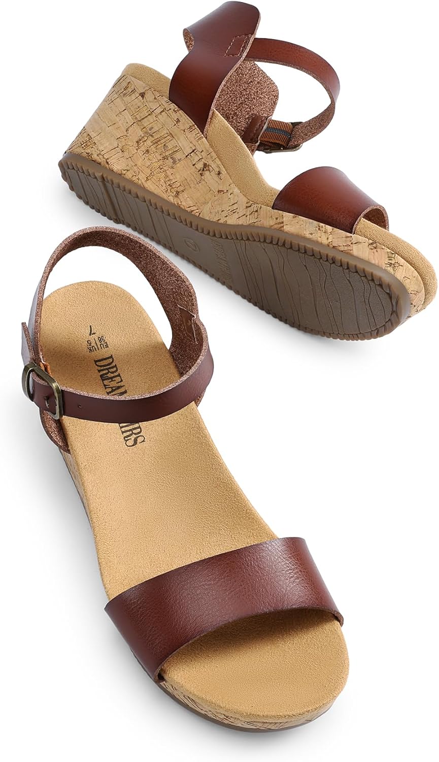 DREAM PAIRS Women's Open Toe Buckle Ankle Strap Platform Wedge Sandals for Women Summer Dressy Shoes | Women, Wedge, Platform, Open Toe, Ankle Strap, Buckle - Image 4