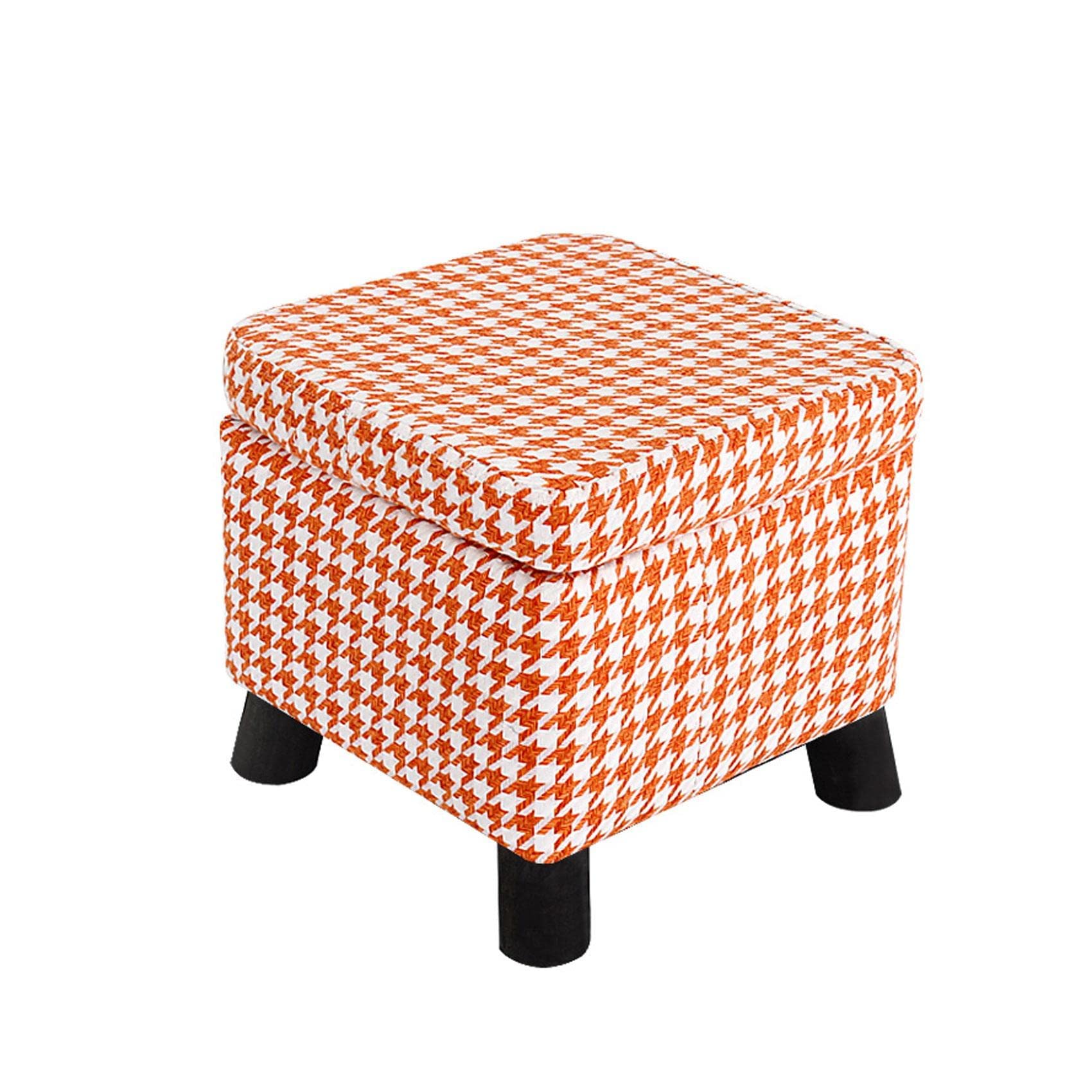 Pouf repose-pieds noir en coton pour une entrée ordonnée et un salon cosy