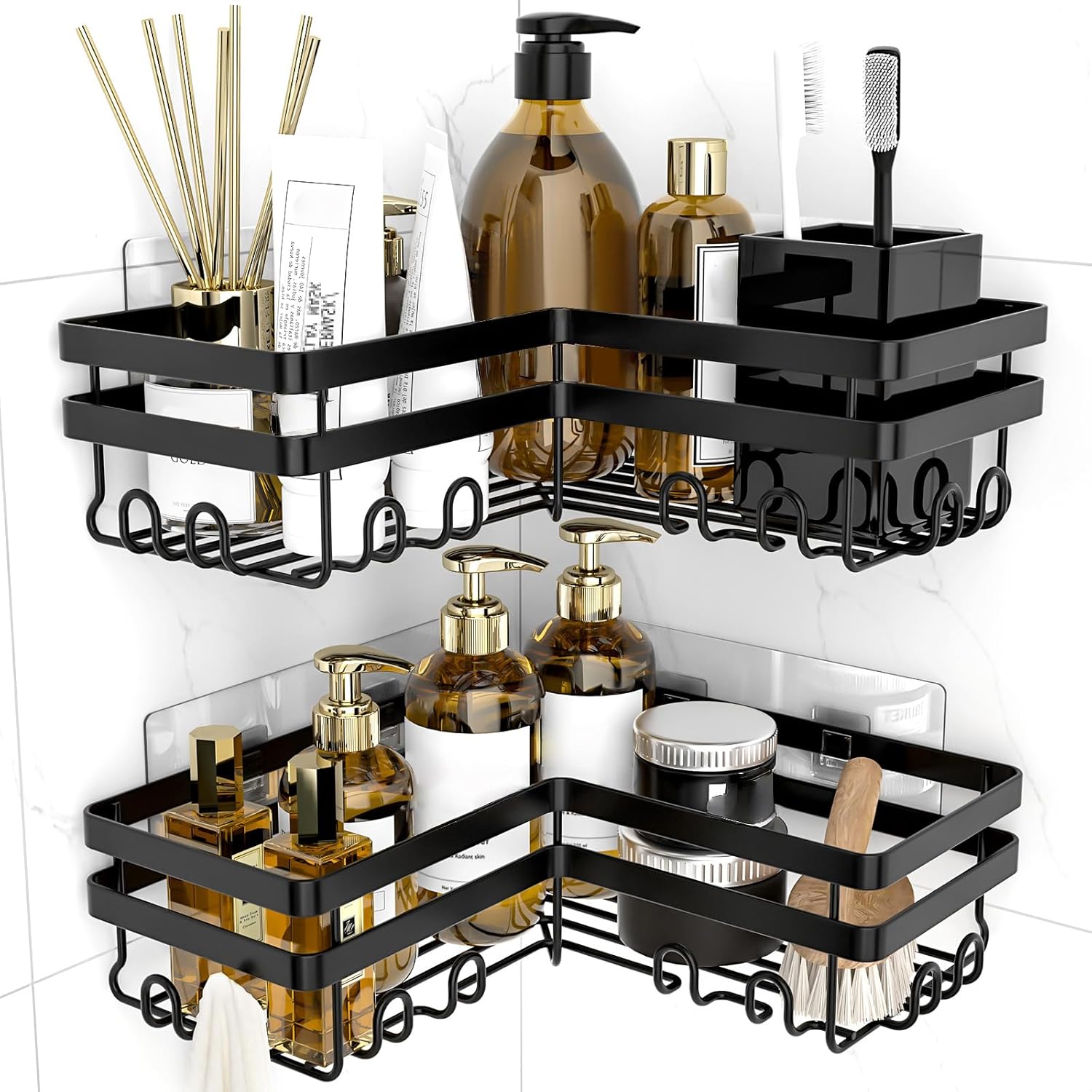 WOWBOX 2‑Pack Corner Shower Caddy