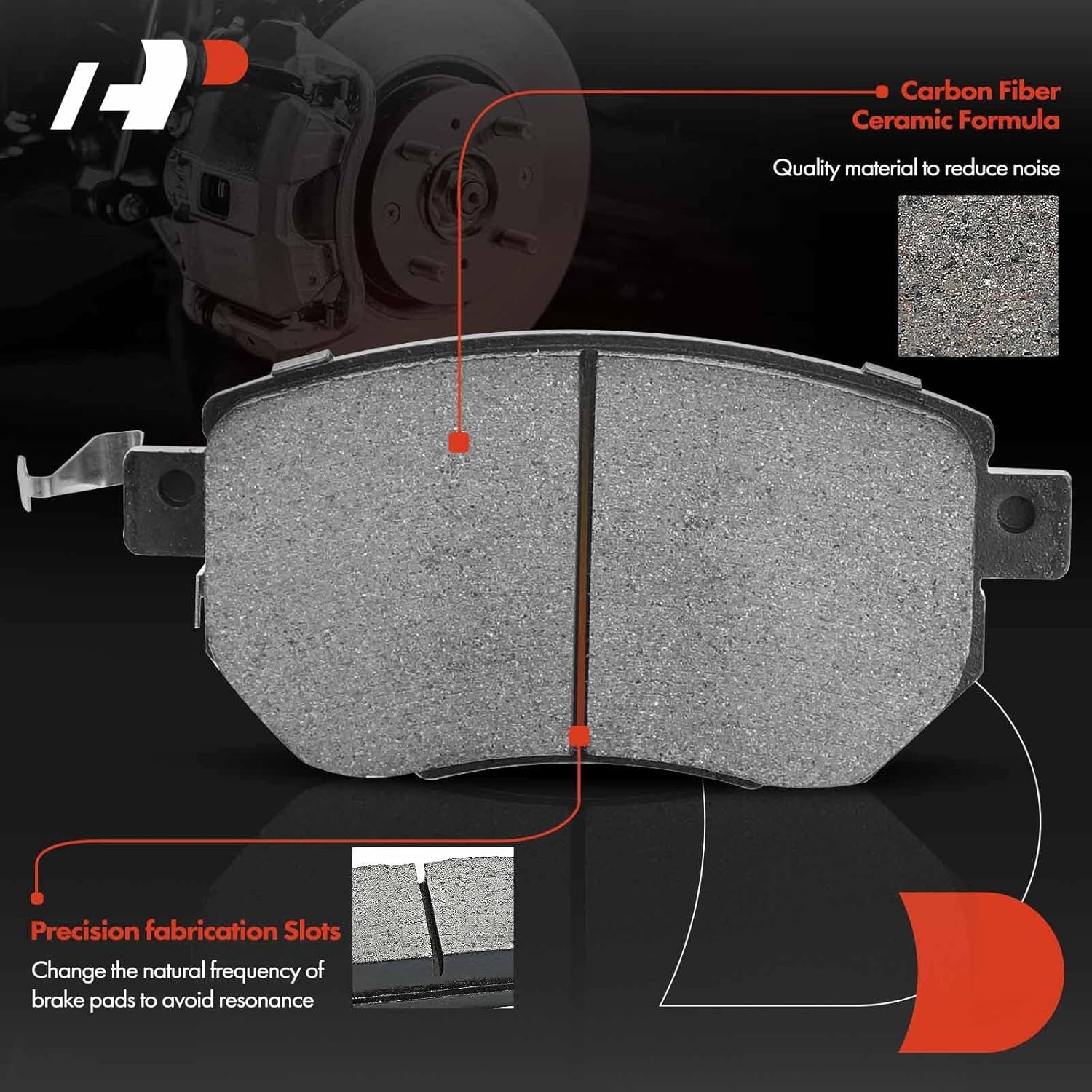 A-Premium 12.58 inch (319.6mm) Front Vented Disc Brake Rotors + Ceramic Pads Kit Compatible with Select Infiniti and Nissan Models - FX35/FX45 2003-2005, Altima 2005-2006, Maxima 2004-2008, Murano