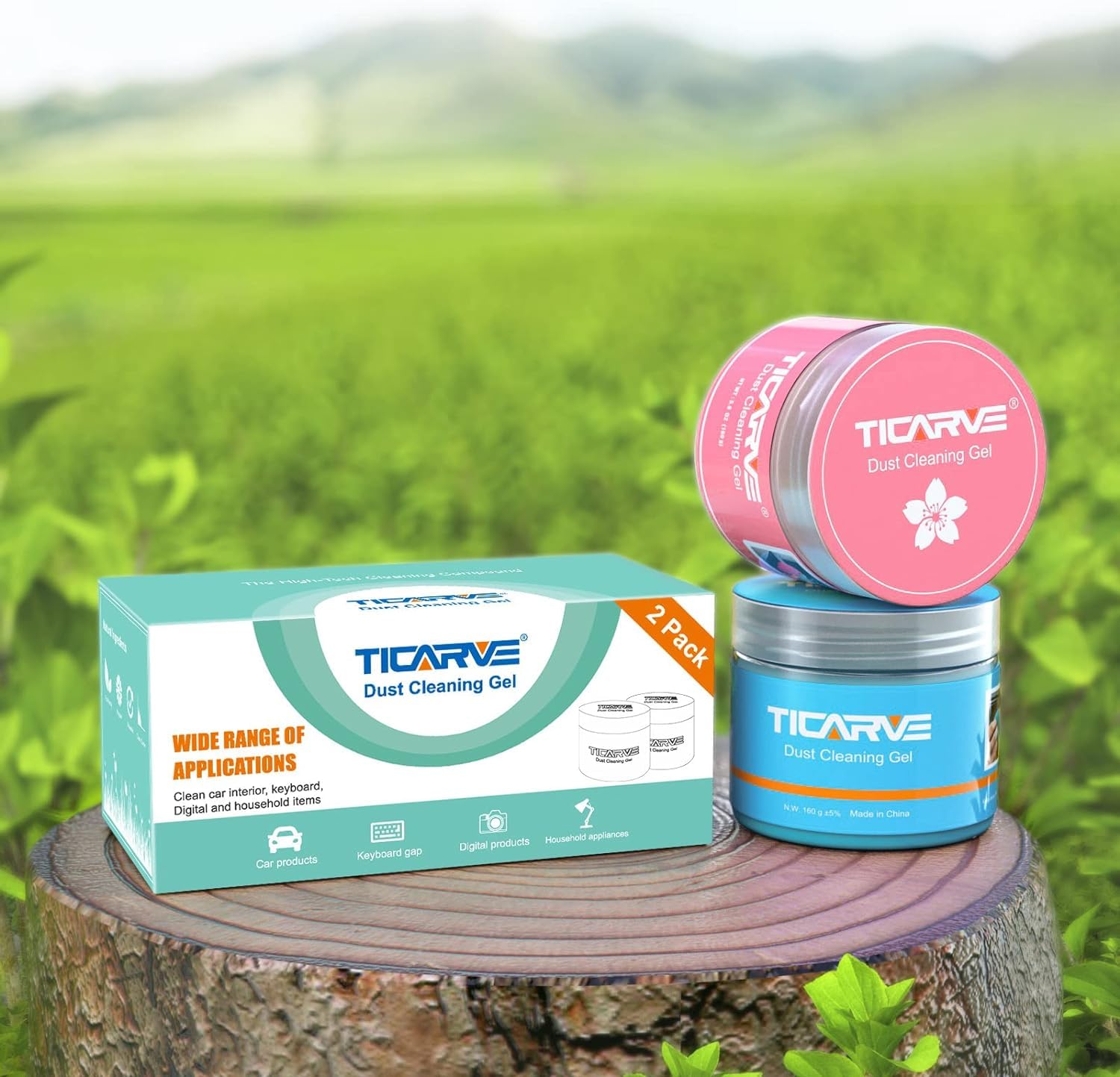 TICARVE Żel do czyszczenia wnętrza samochodu, opakowanie 2 szt. Żel do czyszczenia klawiatury Slime Cleaner Uniwersalny środek do czyszczenia kurzu do laptopa, drukarki, aparatów fotograficznych