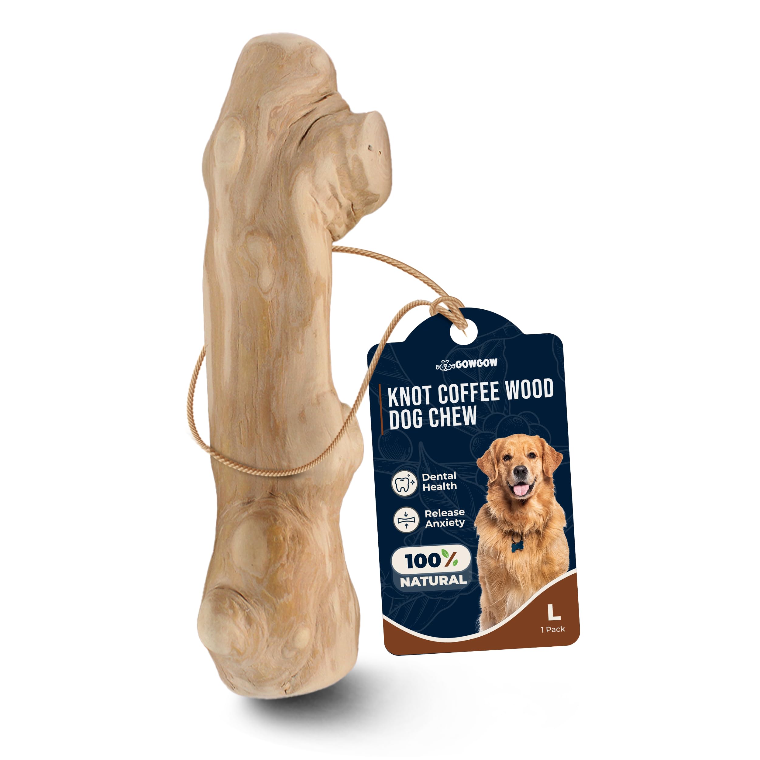 Knots Coffee Wood Dog Chew Large