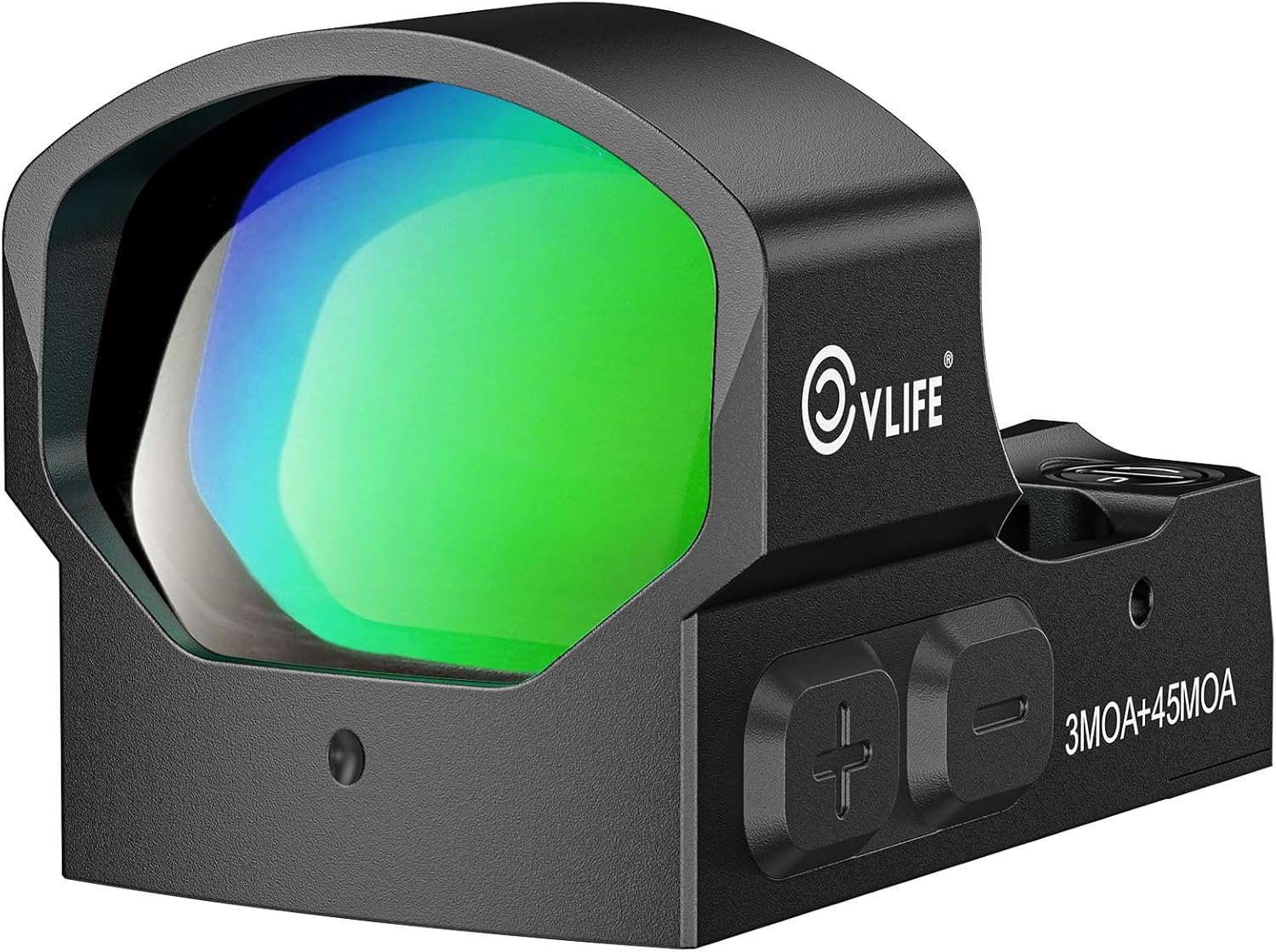 CVLIFE BearMight Auto-Brightness Red/Green Dot Sight for RMS RMSc, 3 MOA Dot Motion Awake Reflex Sight Optic Scope for Compact Pistol, 5000G Shockproof & Waterproof, Adapter for MOS/RMR/Picatinny