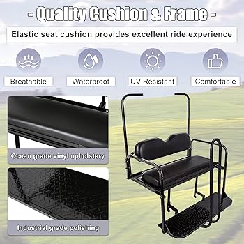 オフィス用品 OPTYS DRPG400 & 2CO400 & 1BRI400 Golf Cart Front Rear Seat Cover Set for EZGO TXT RXV & Club