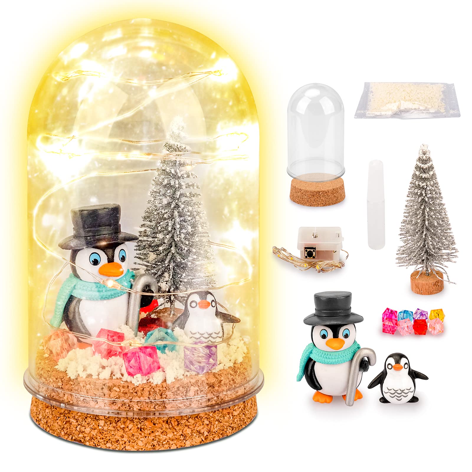 Saome DIY Fairy Magic Night Light Kit, Create Your Own Dogs/Penguin NightLight Kids Craft Kit Best Gifts for 4-11 Years Old