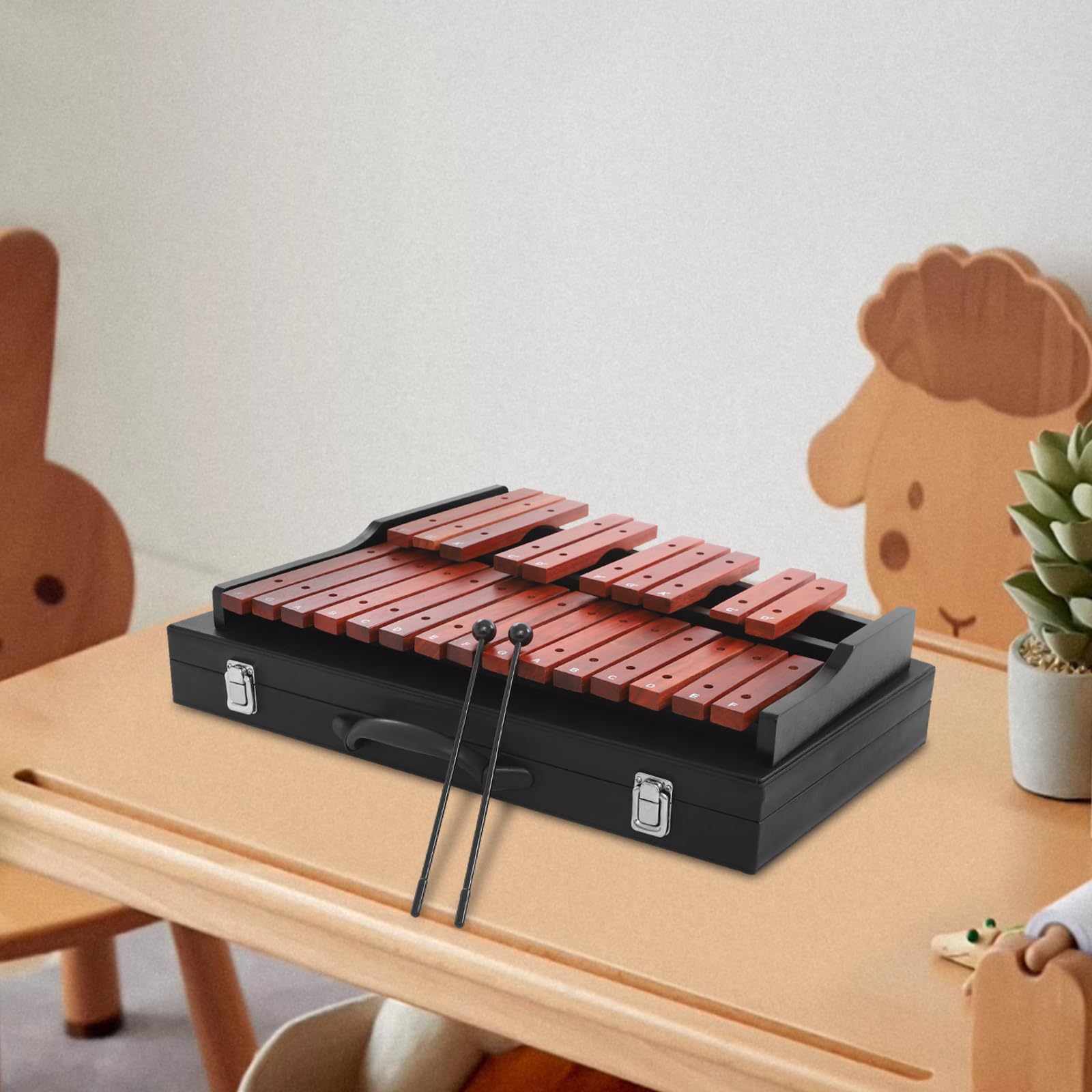 Xylophone 25 notes avec mallette de transport pratique, pour instrument de xylophone, plaques ophoniques avec sac de transport, pour performance, concert de musique, présentation, concours d'art