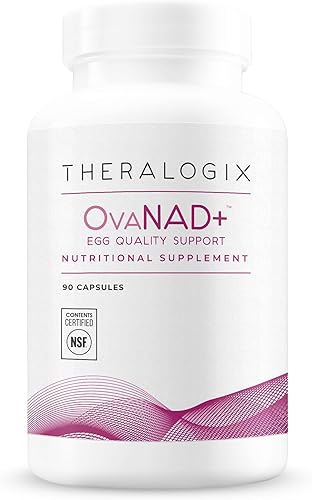 Theralogix, OvaNAD+ Apoyo de calidad de huevos, suplemento de ribósido de nicotinamida (NR) y pterostilbeno, apoya la energía celular, la función
