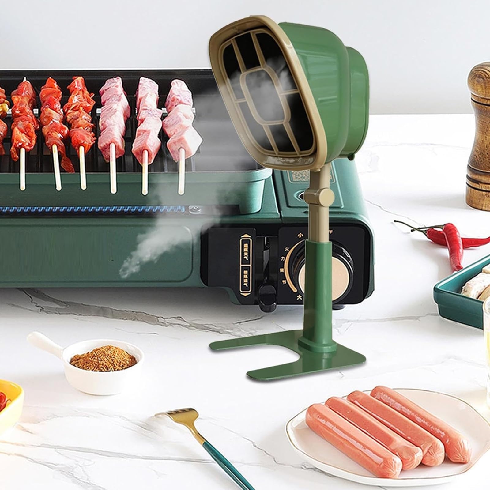 Mini Cappa Aspirante Da Tavolo - Portatile, Regolabile, Con Alimentazione USB Per Cucine Piccole - Foto 2