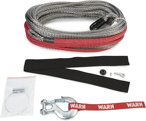 WARN 96040 Spydura Pro Cuerda de cabrestante sintética con extremos de bucle 38" de diámetro x 100' de longitud, capacidad de 8,25 toneladas (16,500