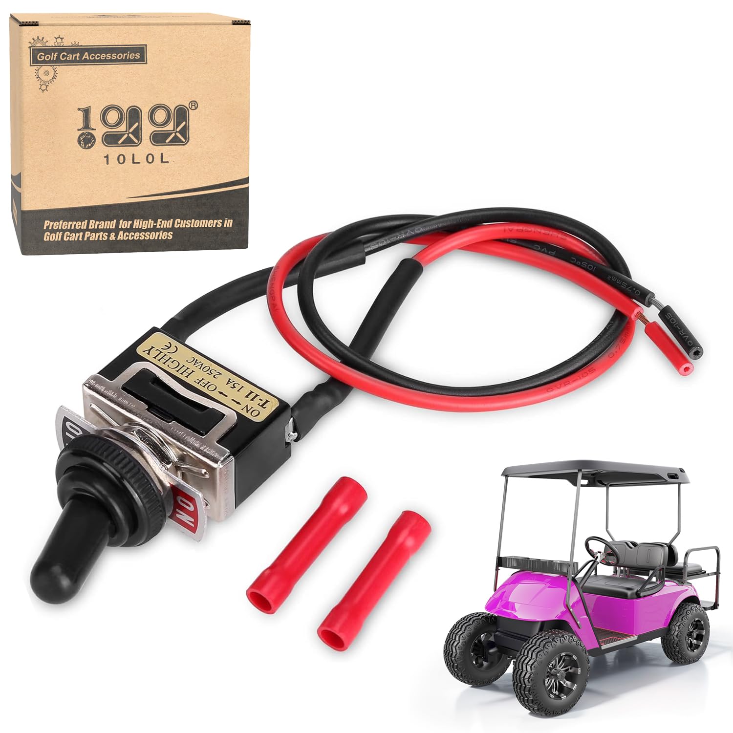 10L0L Golf Cart Run Tow Switch Kit for EZGO RXV 2008-up Electric, OEM# 608900