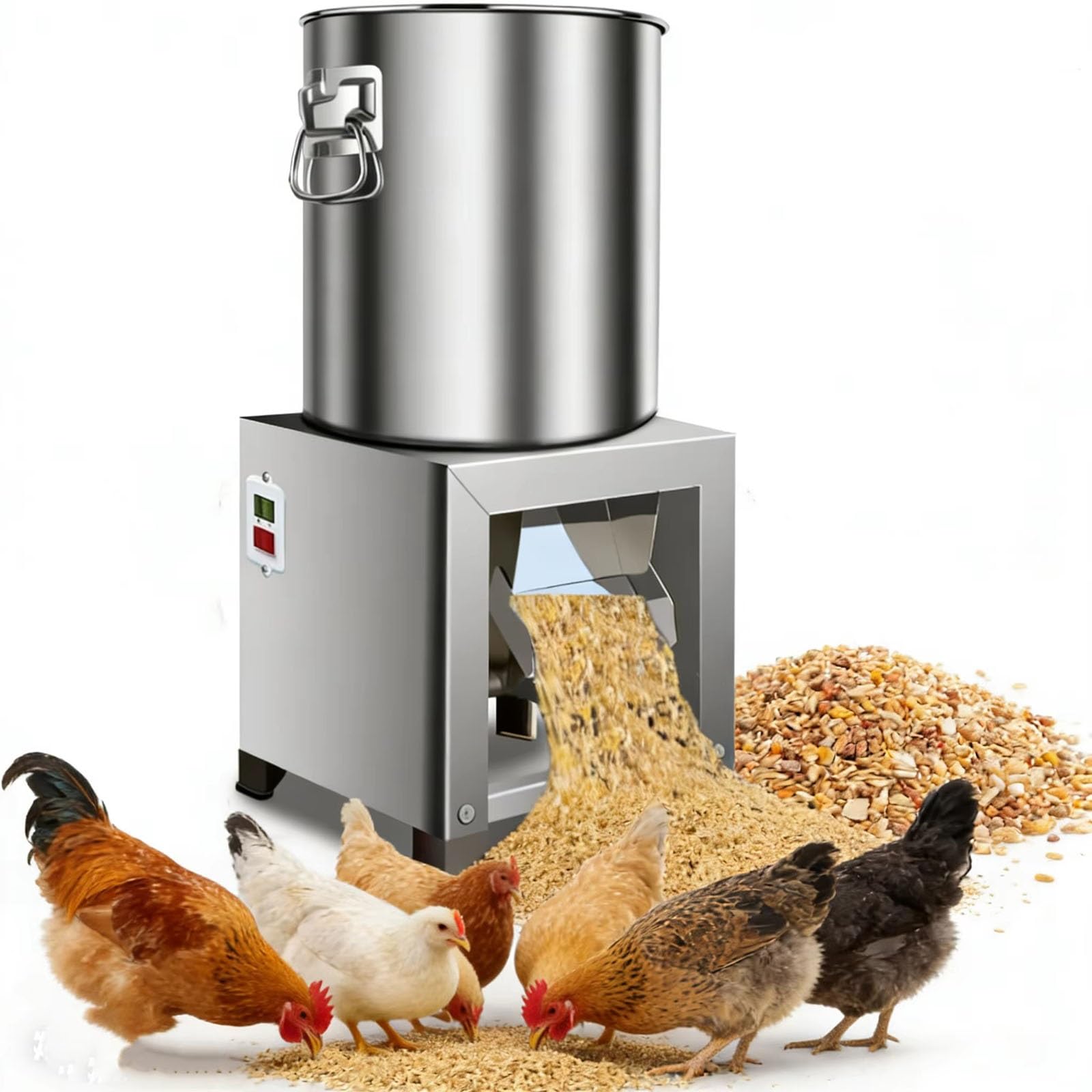 ZHJOPP Electric Vegetable Dicer Chopper Commercial Food Processor, 1800W Professional Veggie Shredder for Efficient Food Preparation