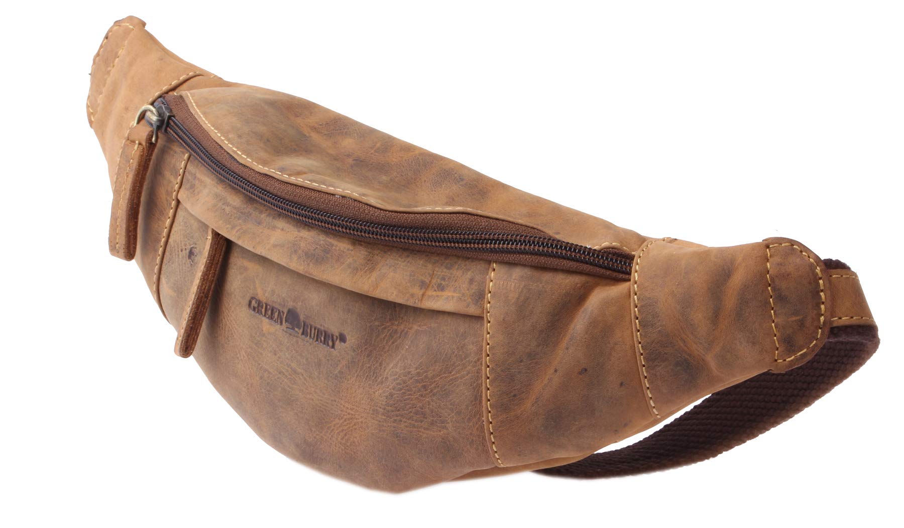 Green Burry Vintage Bauchtasche 2 1743A, Bauchtasche, Braun, one size